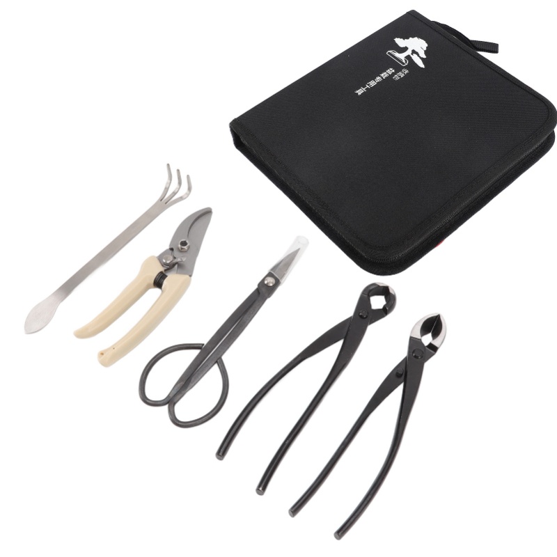 Bonsai Tool Set Stainless Carbon Steel - Kit d'outils pour bonsaï, 5 pièces,