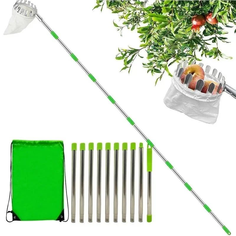 Fruit Picker Basket Telescopic Pole - Cueilleur de fruits en haute altitude