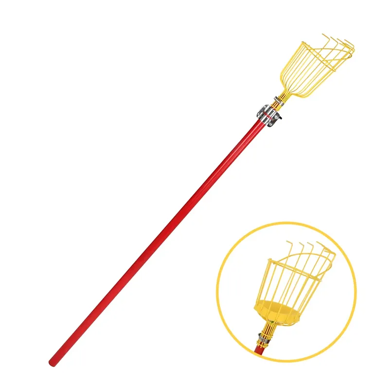 Fruit Picker Basket Telescopic Pole - Outil de cueillette de fruits portable