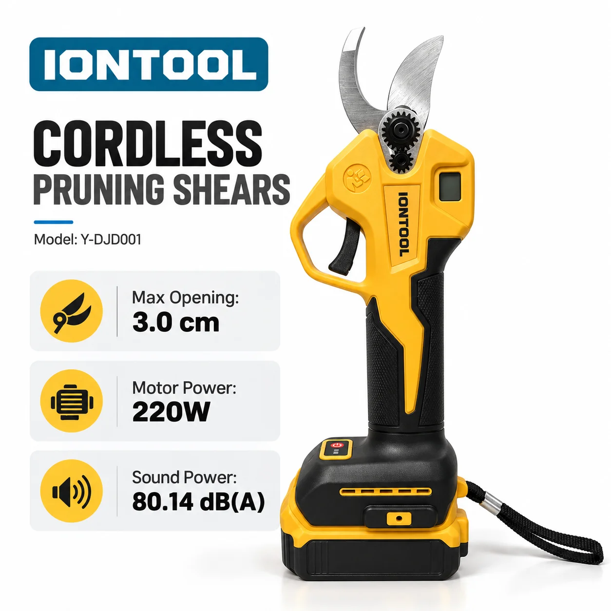 Cordless Electric Pruning Shears 30Mm - Cisailles de taille électrique sans fil