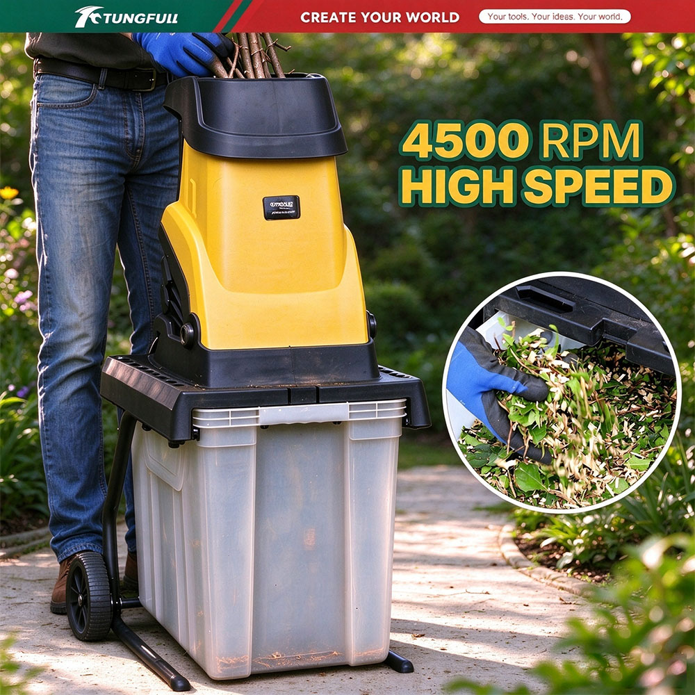 Garden Branch Shredder Wood Chipper - Broyeur de branches de jardin électrique