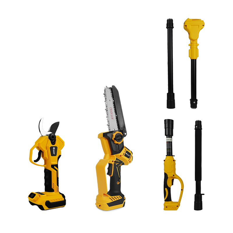 Electric Pruner With Extension Pole - Élagueuse électrique sans fil Goddess, ciseaux