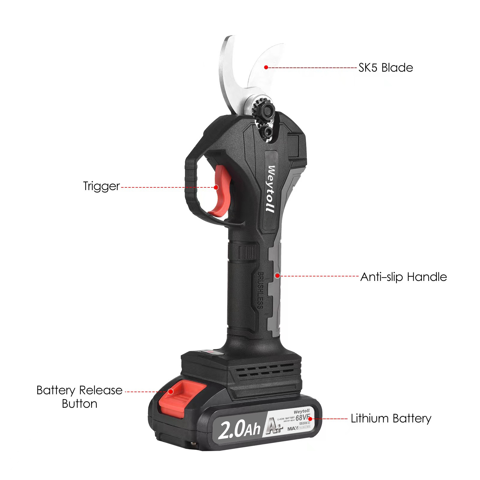 Sécateur électrique sans fil 2 - Cordless Electric Pruning Shears 30Mm avis et prix