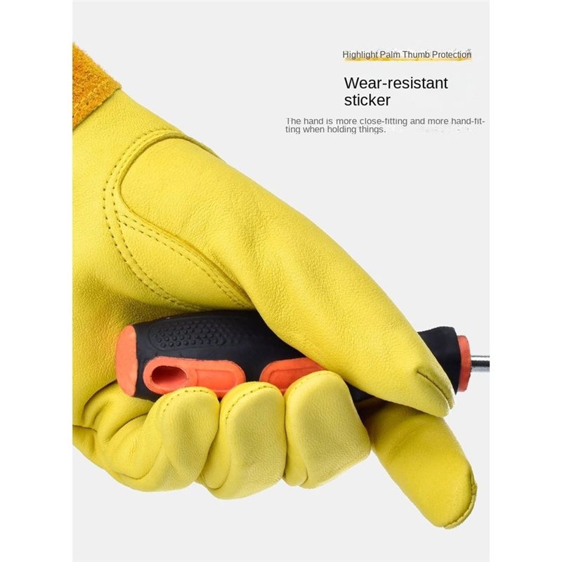 Gants en cuir respirants à man - Gardening Gloves Thorn Proof Leather avis et prix