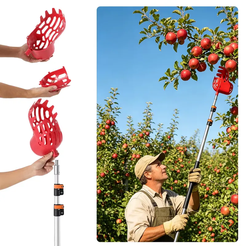 Cueilleur de fruits manuel tél - Fruit Picker Basket Telescopic Pole avis et prix