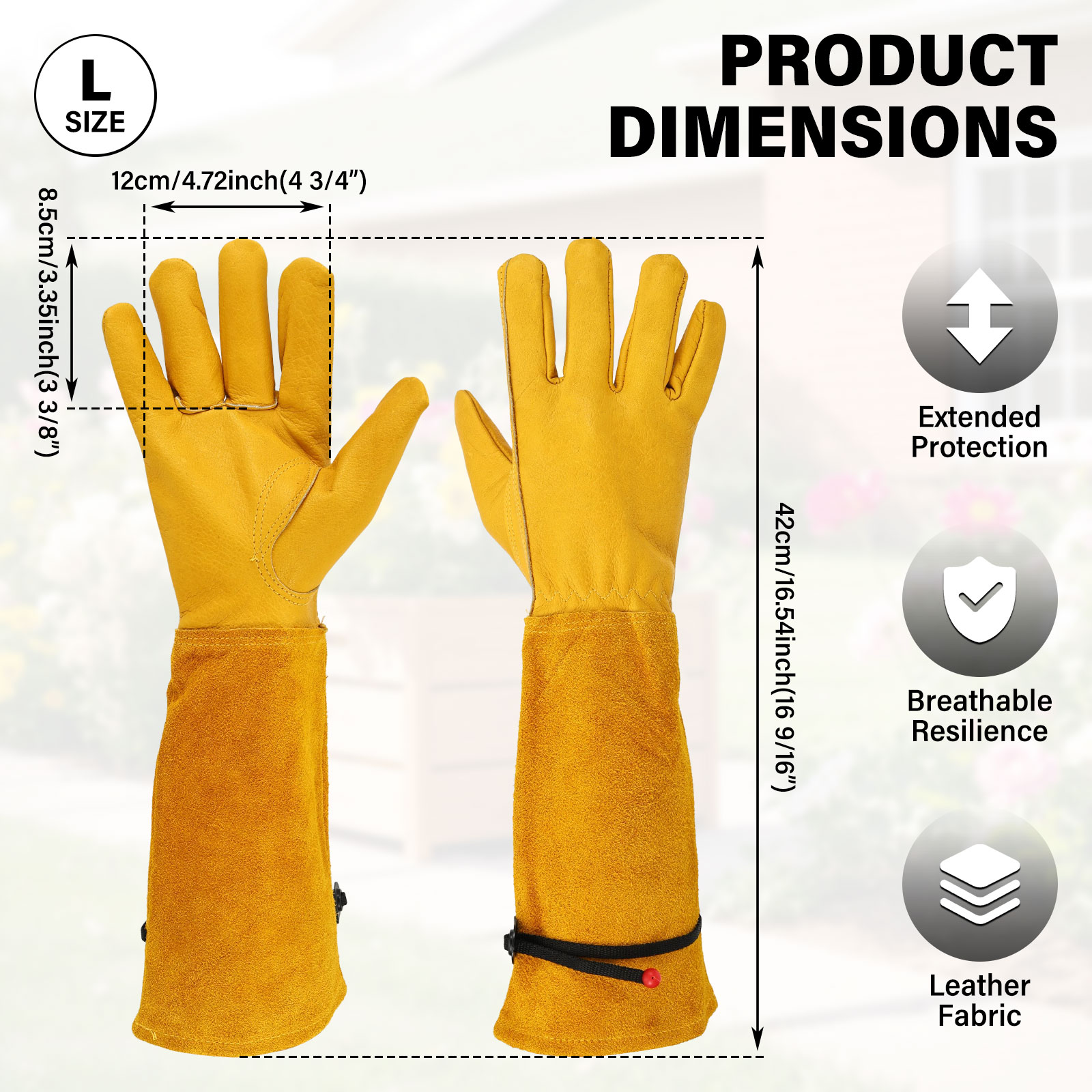 Gants de jardinage longs avec  - Gardening Gloves Thorn Proof Leather avis et prix
