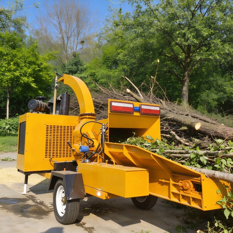 Broyeur de bois diesel mobile  - Garden Branch Shredder Wood Chipper avis et prix