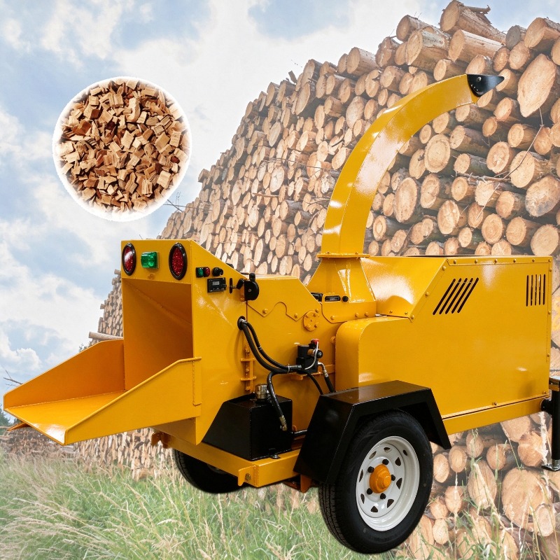 Broyeur de bois diesel mobile  - Garden Branch Shredder Wood Chipper avis et prix
