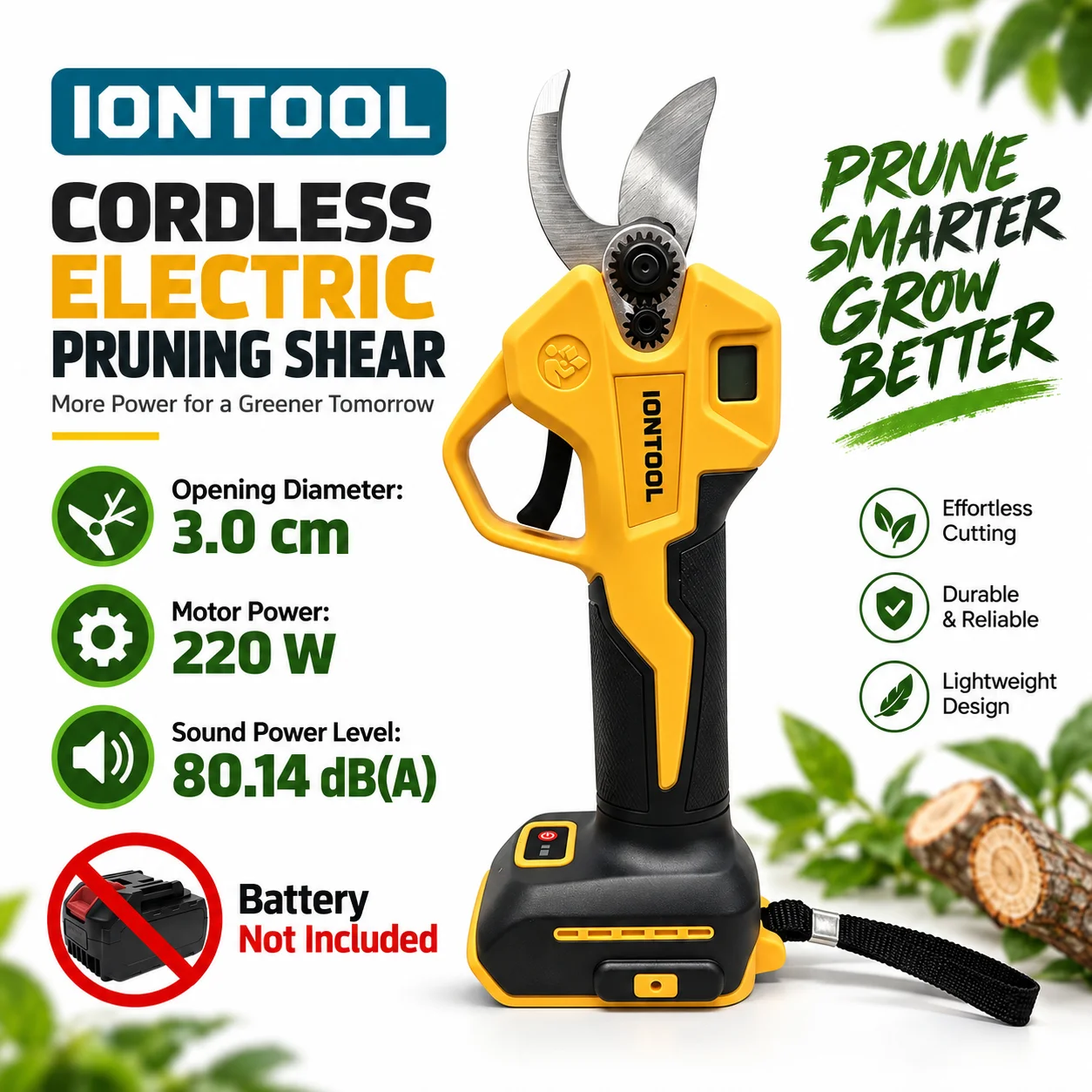 Cisailles de taille électrique - Cordless Electric Pruning Shears 30Mm avis et prix
