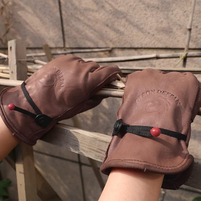 Gants en cuir de vachette marr - Gardening Gloves Thorn Proof Leather avis et prix