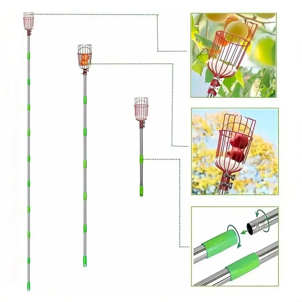 Perche de cueillette de fruits - Fruit Picker Basket Telescopic Pole avis et prix