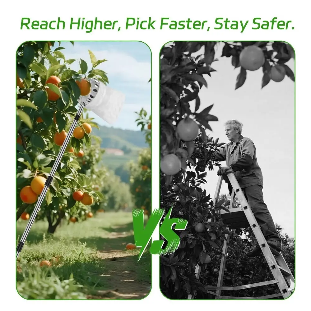 Machine récolteuse de fruits e - Fruit Picker Basket Telescopic Pole avis et prix