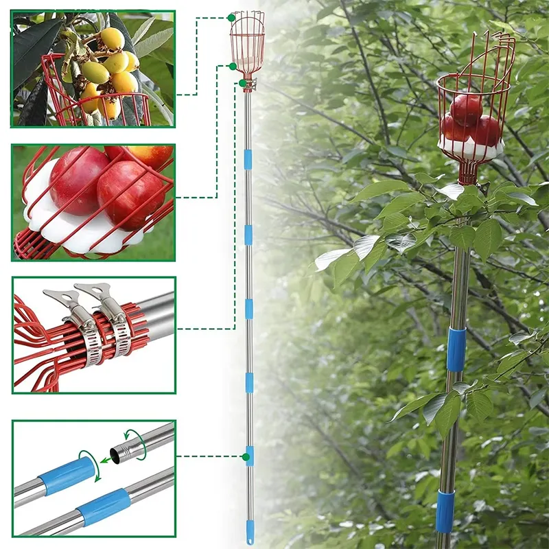 Outil de cueillette de fruits  - Fruit Picker Basket Telescopic Pole avis et prix
