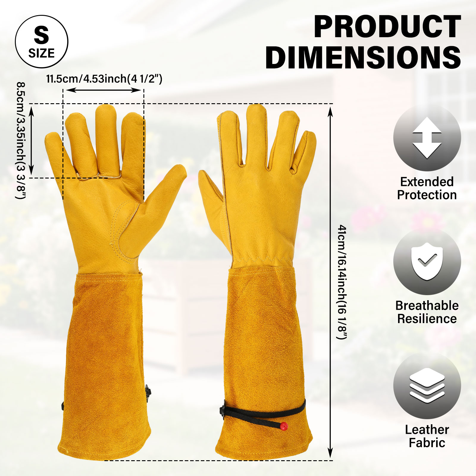 Gants de jardinage longs en cu - Gardening Gloves Thorn Proof Leather avis et prix