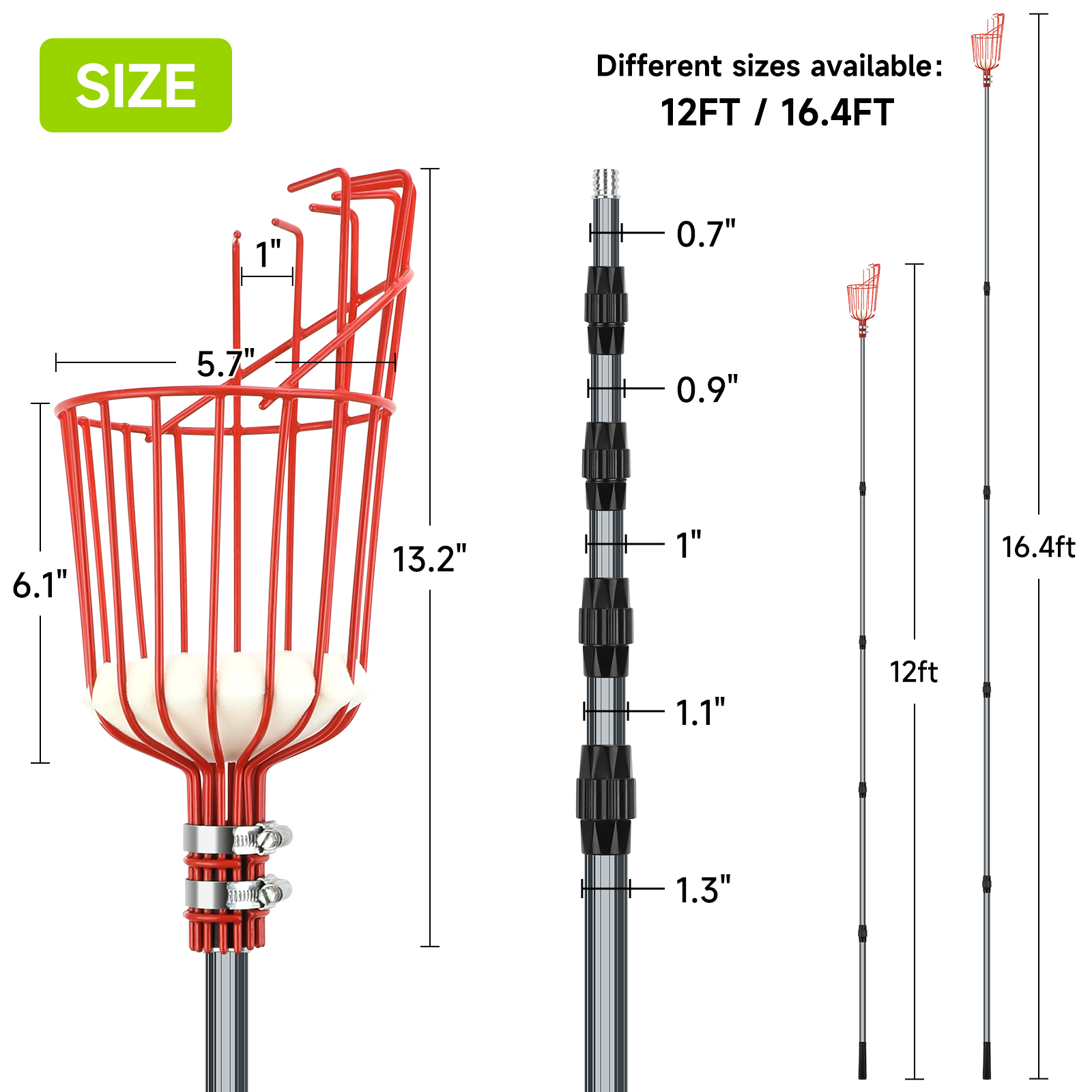 Outil de cueillette de fruits  - Fruit Picker Basket Telescopic Pole avis et prix