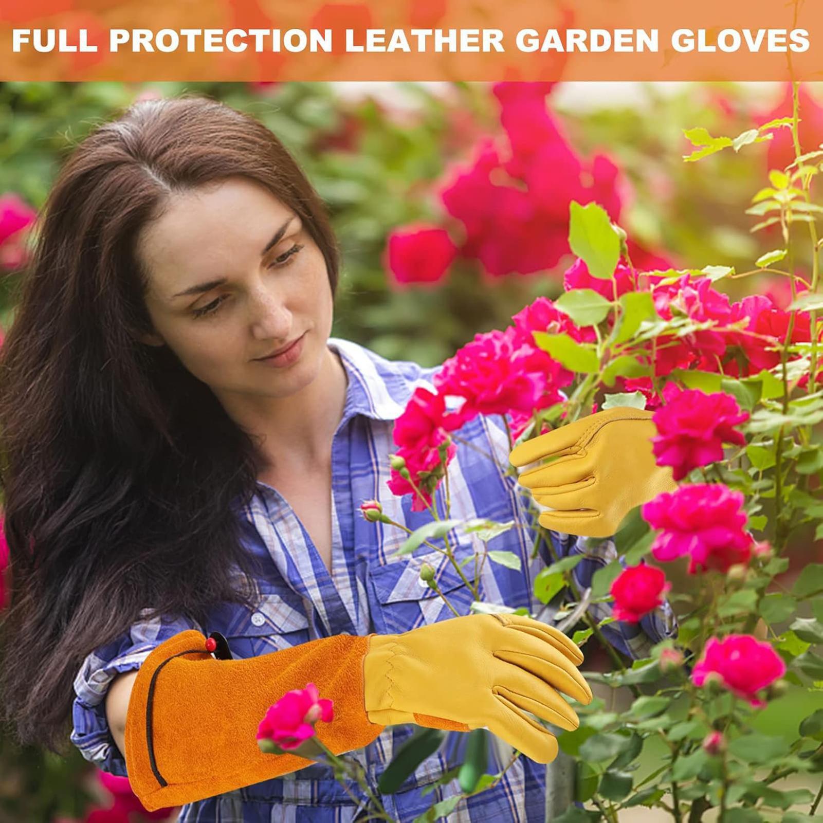 Gants de jardin en cuir respir - Gardening Gloves Thorn Proof Leather avis et prix