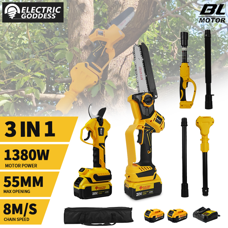 Élagueuse électrique sans fil  - Electric Pruner With Extension Pole avis et prix