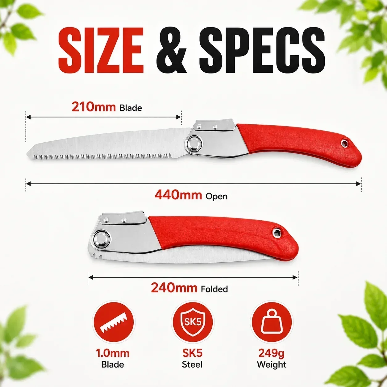Scie à élaguer pliante 210 mm  - Pruning Saw Folding Hand Saw Tree avis et prix